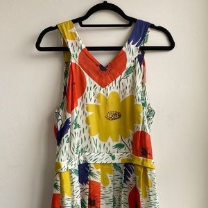 Floral Anthropologie Silky Dress